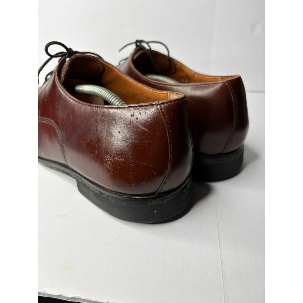 Bostonian Classics Mens 11 W Burgundy Leather Cap Toe Oxford Dress‎ Shoes 20392